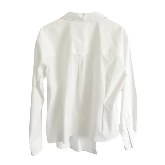 Veronica  Beard Rosamund Poplin Shirt In White, 12 - Picture 10 of 10